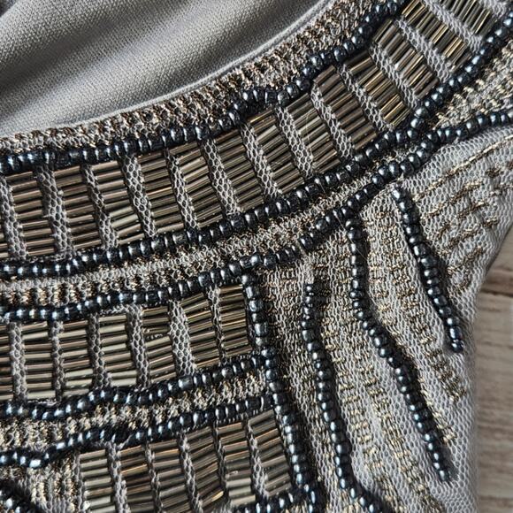 Mossimo Gray Jersey Knit Dress with beading New XXL - Picture 2 of 5